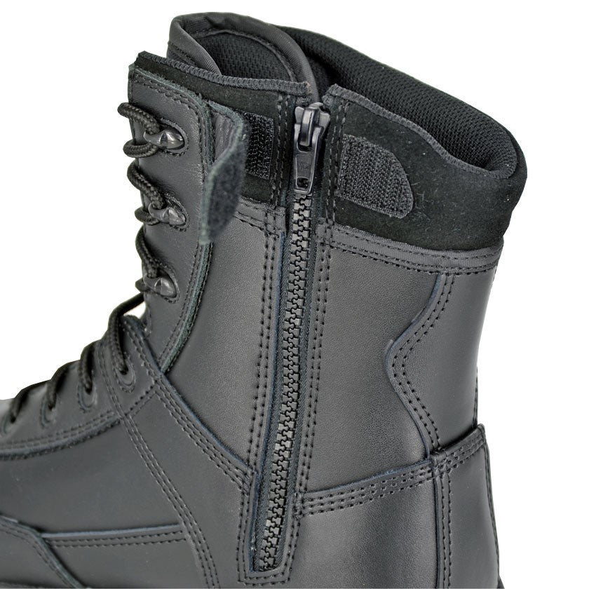 Grafters M135A Tiger Mens Black 8" Side Zip Military Police Uniform Combat Boots