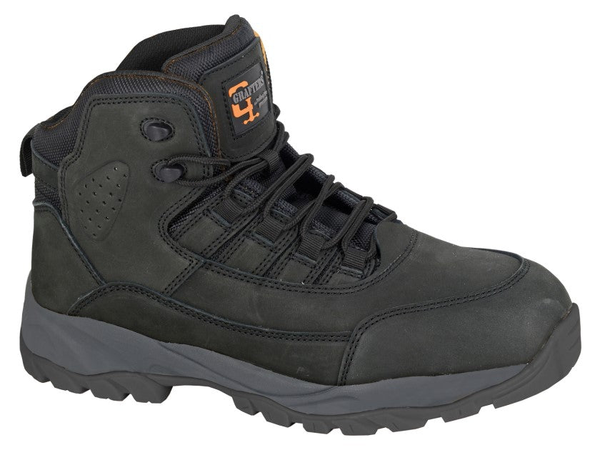 Grafters M331A S3L Mens Work Safety Boots Black Steel Toe Cap