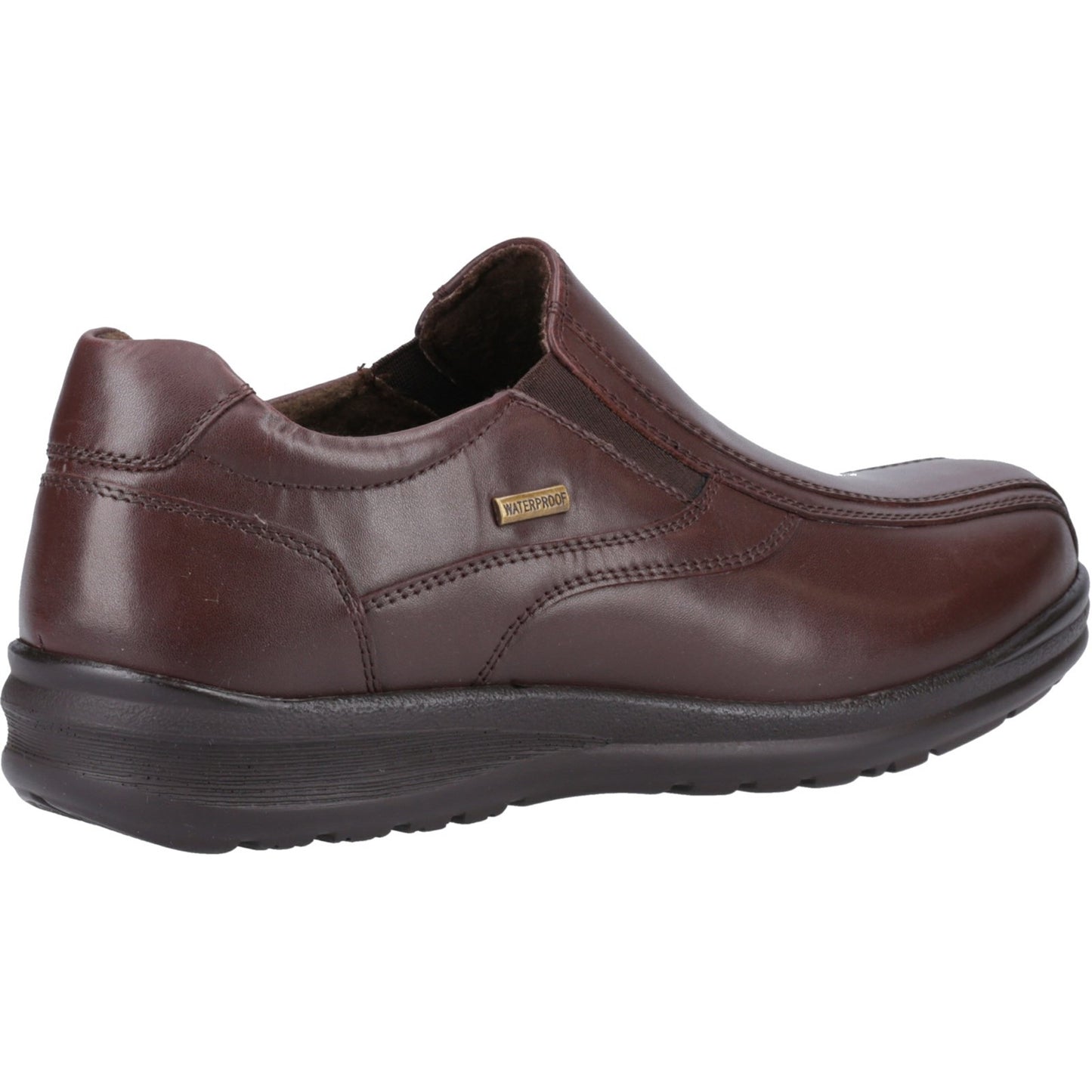 Fleet & Foster Magpie Mens Black Leather Slip On Shoes