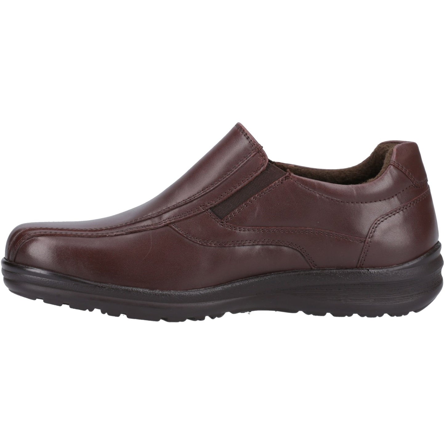 Fleet & Foster Magpie Mens Black Leather Slip On Shoes