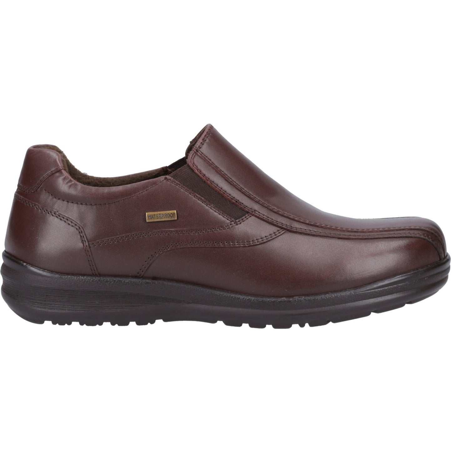Fleet & Foster Magpie Mens Black Leather Slip On Shoes