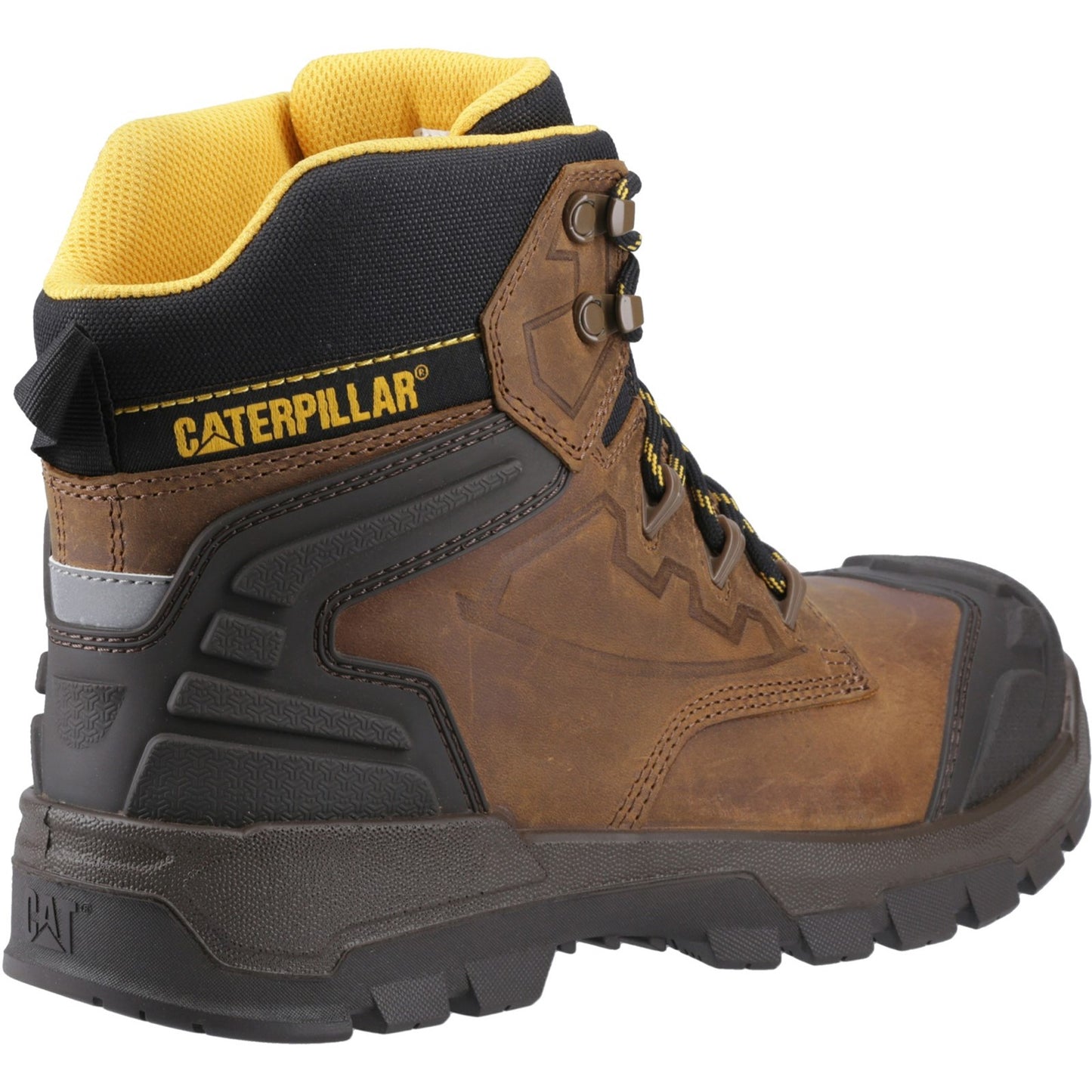 Caterpillar STRIVER XL 6" Mens Safety Boots Steel Toe Padded Dark Beige Hikers