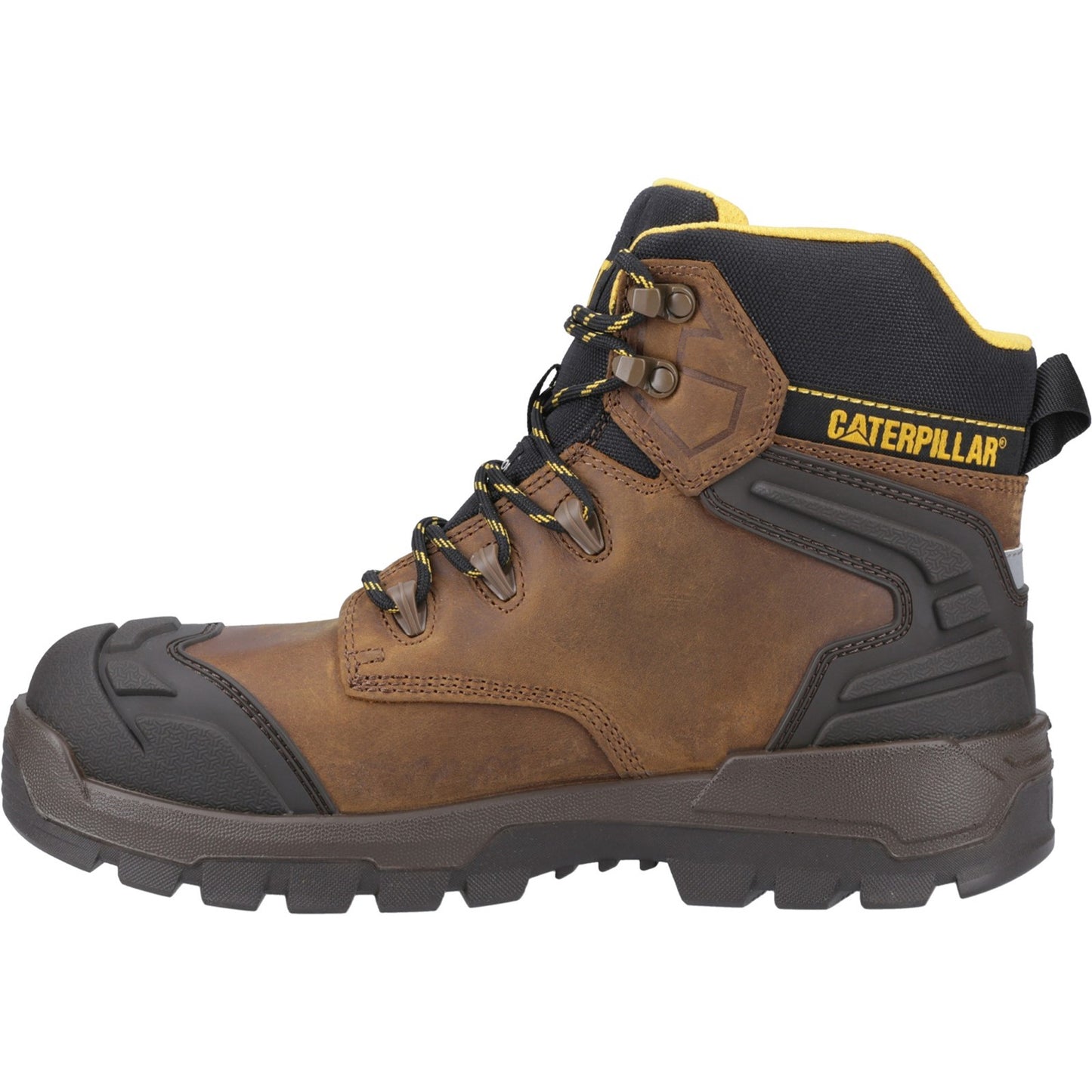 Caterpillar STRIVER XL 6" Mens Safety Boots Steel Toe Padded Dark Beige Hikers