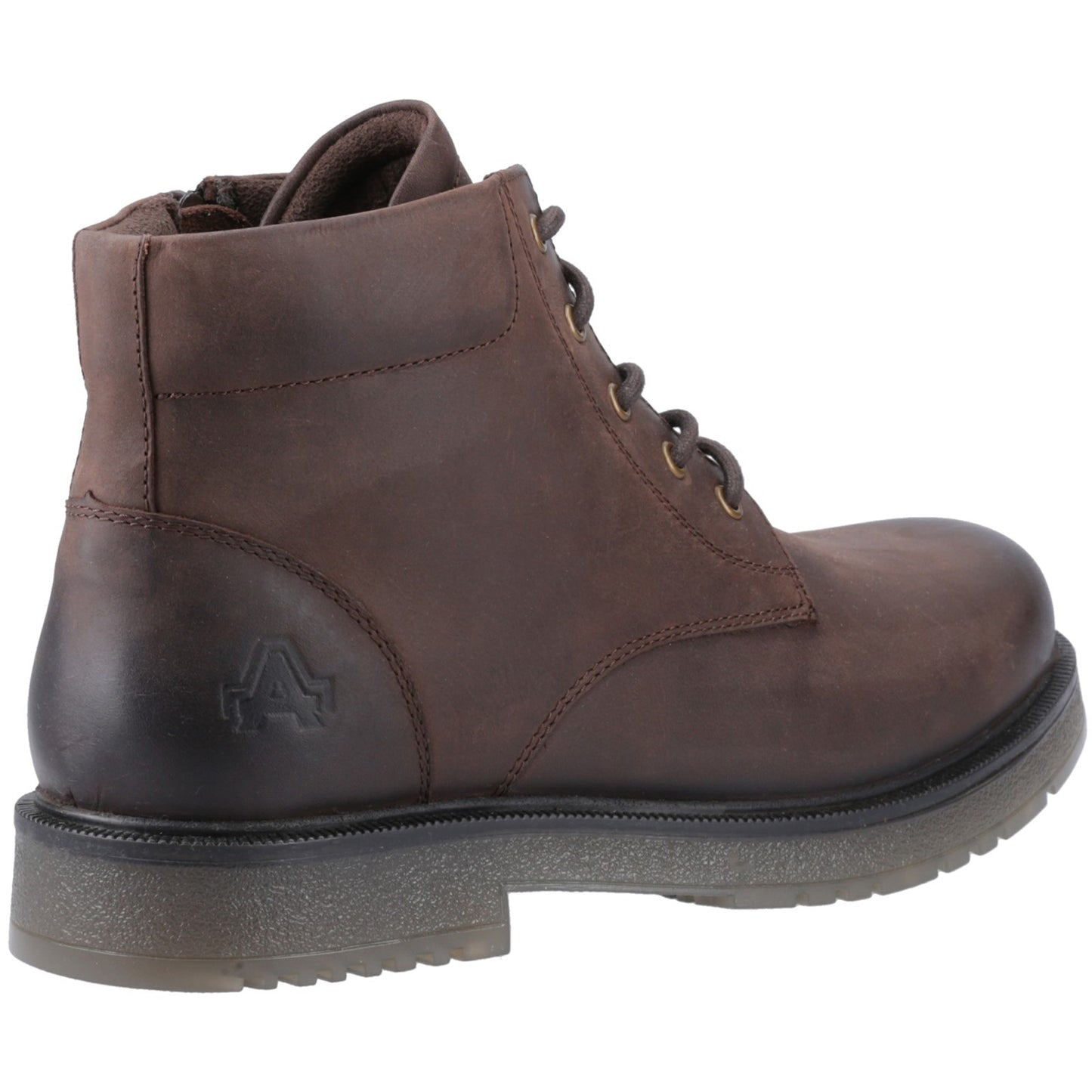 Amblers Bath Mens Brown Leather Boots Country PVC Sole Side Zip