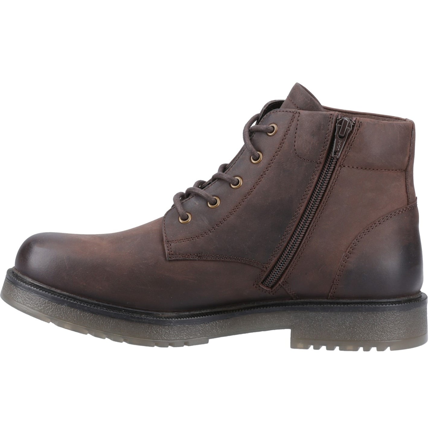 Amblers Bath Mens Brown Leather Boots Country PVC Sole Side Zip