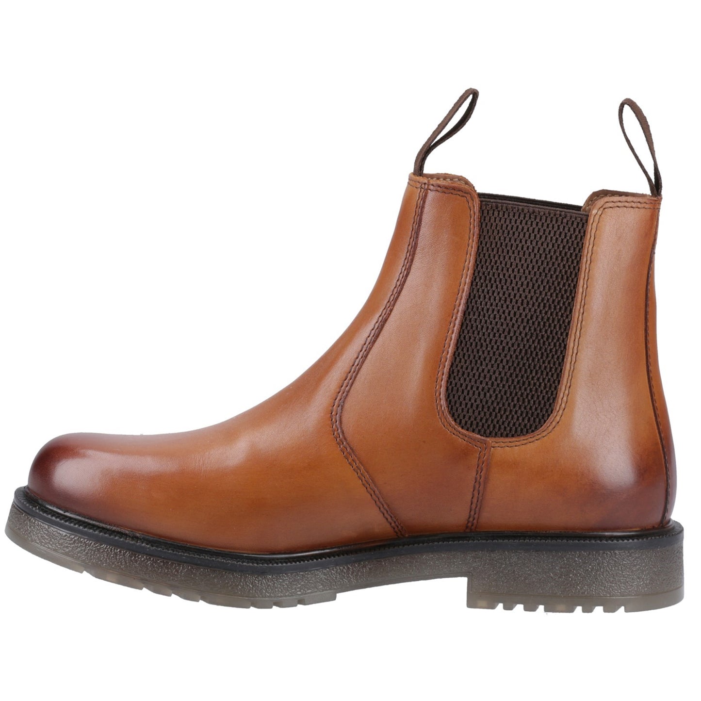 Amblers Wells Mens Tan Leather Dealer Boots Hardwearing PVC Sole
