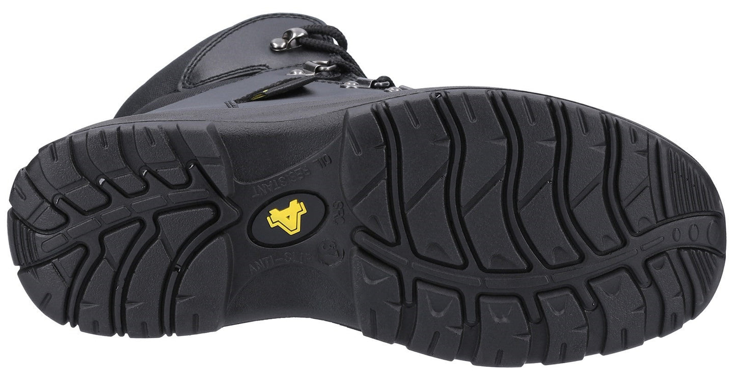 Amblers AS606 Jules Black Leather Ladies Metatarsal Safety Boots Amblers Safety