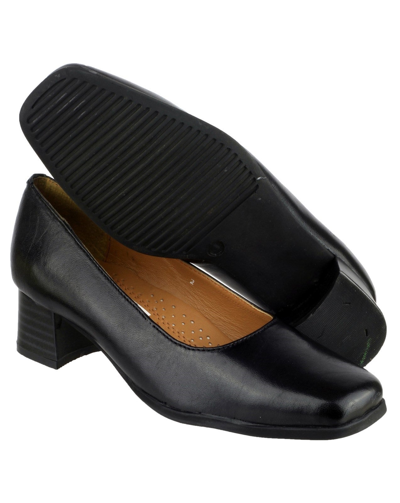 Amblers Walford Ladies Leather Court Shoes Amblers