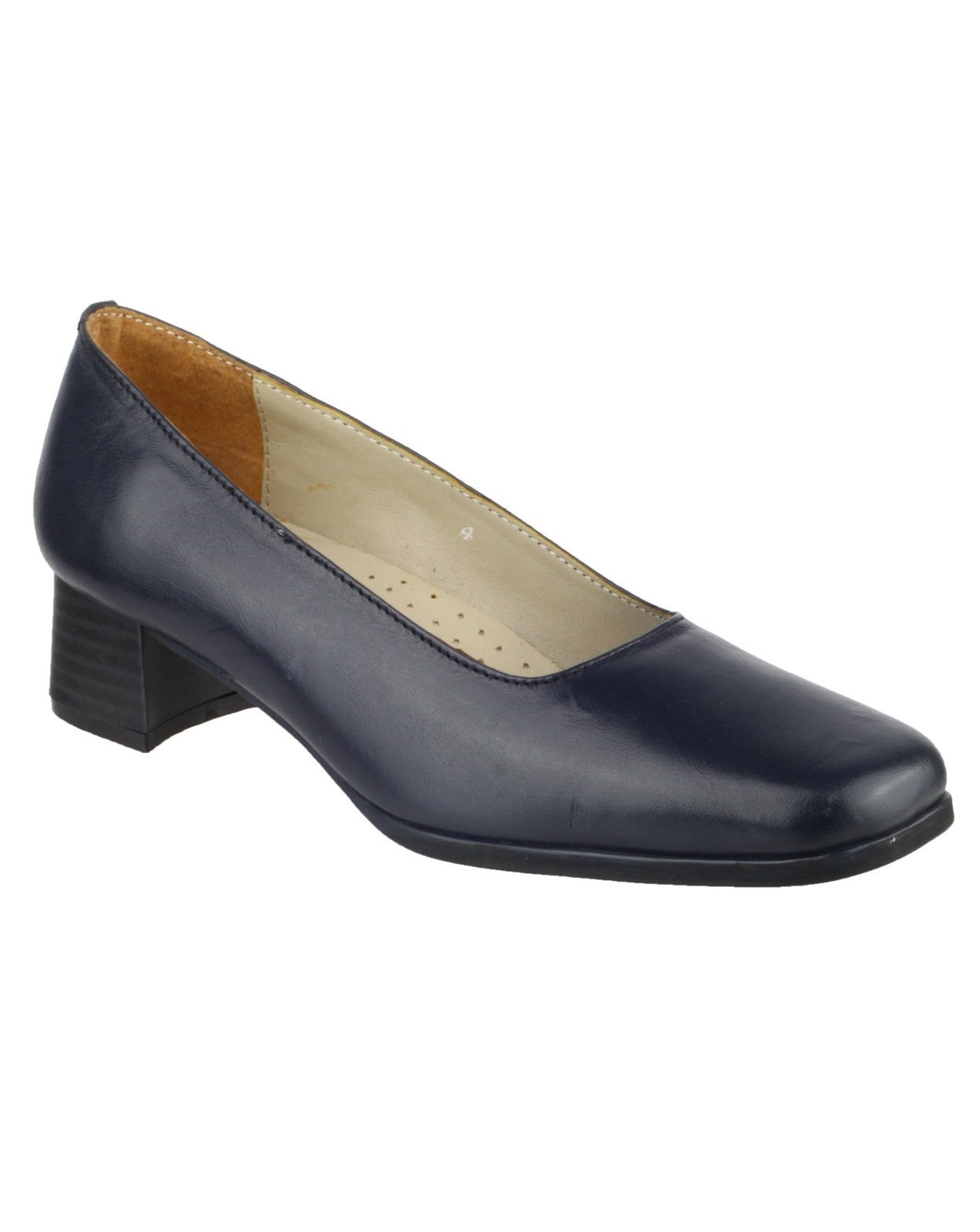 Amblers Walford Ladies Leather Court Shoes Amblers