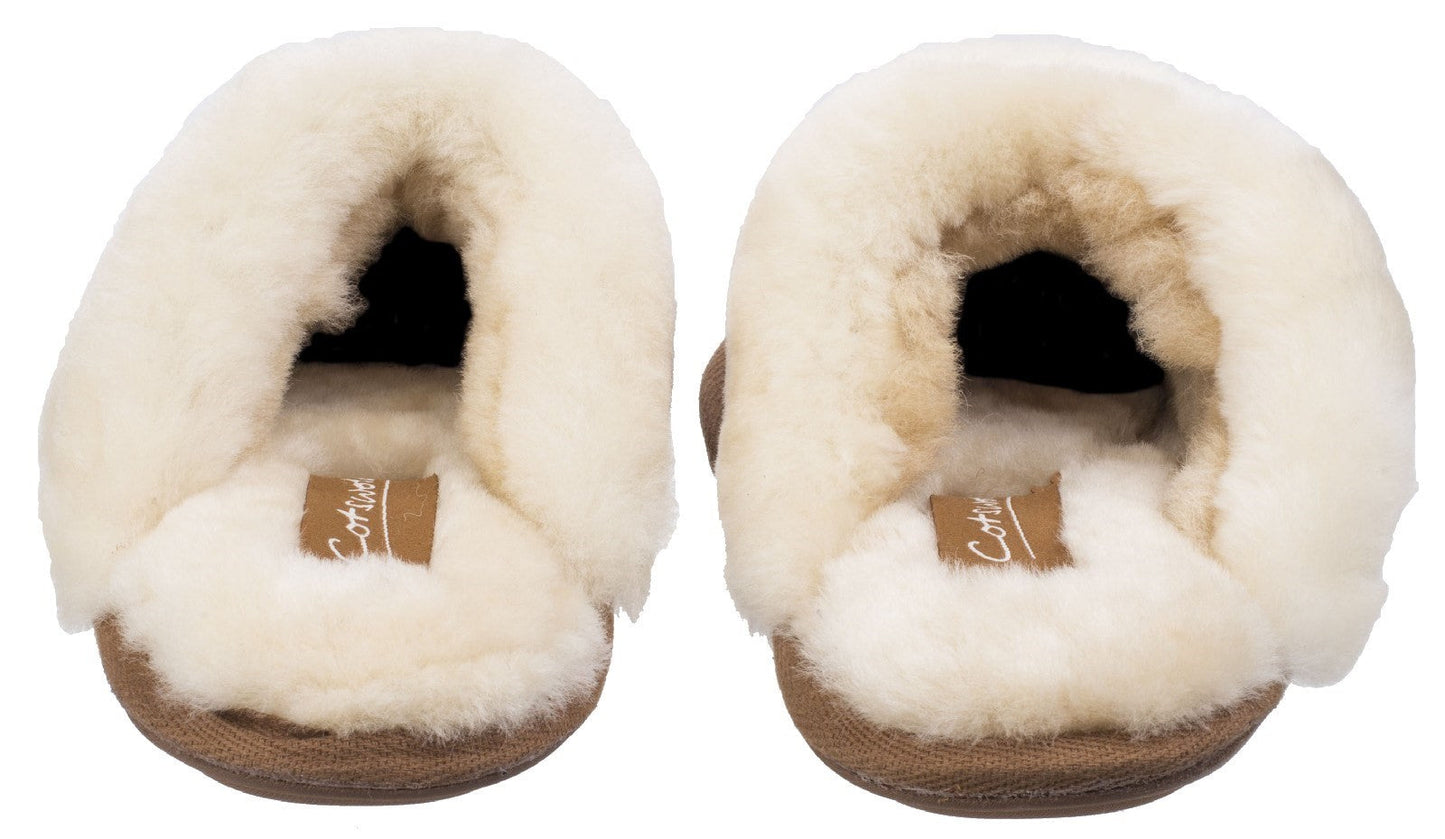 Cotswold Lechlade Sheepskin Ladies Mule Slippers Cotswold