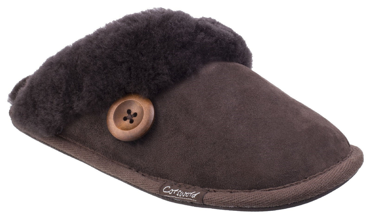 Cotswold Lechlade Sheepskin Ladies Mule Slippers Cotswold