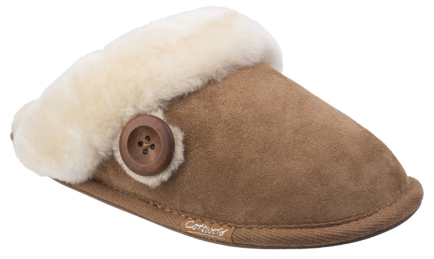 Cotswold Lechlade Sheepskin Ladies Mule Slippers Cotswold