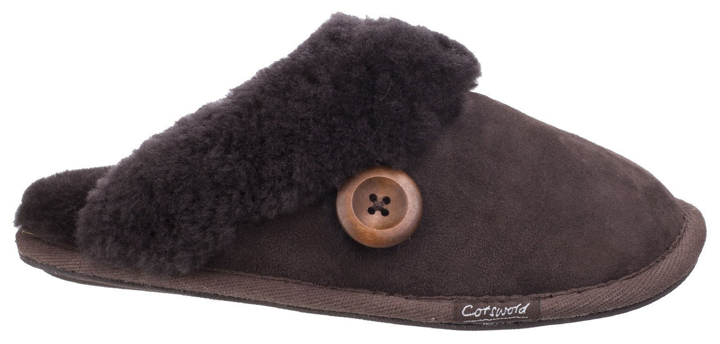 Cotswold Lechlade Sheepskin Ladies Mule Slippers Cotswold