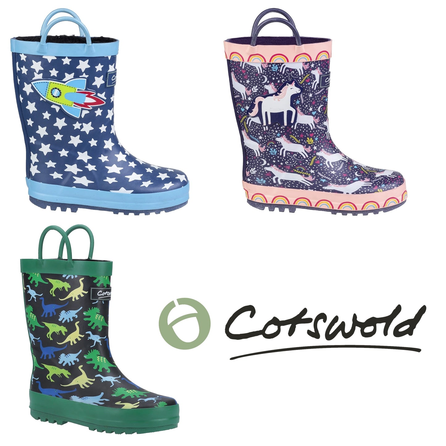 Cotswold Sprinkle Kids Wellington Boots Cotswold