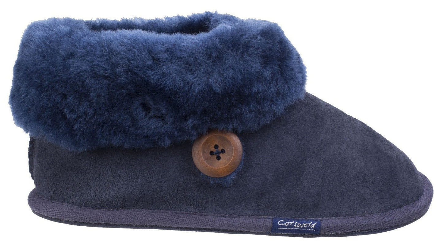 Cotswold Wotton Sheepskin Ladies Bootie Slippers Cotswold