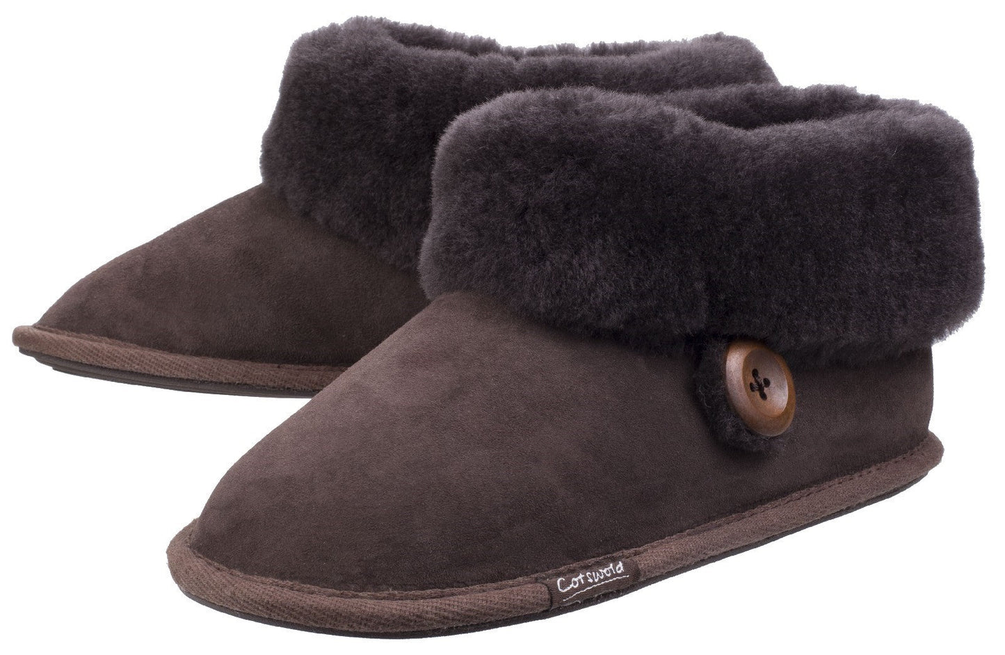 Cotswold Wotton Sheepskin Ladies Bootie Slippers Cotswold