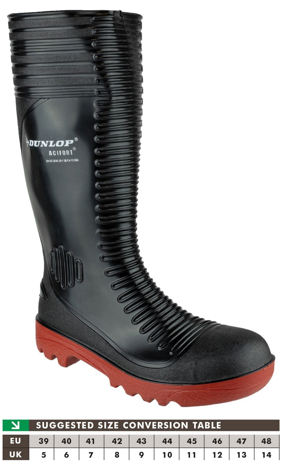 Dunlop Acifort Ribbed Full Safety Wellington Boots Dunlop