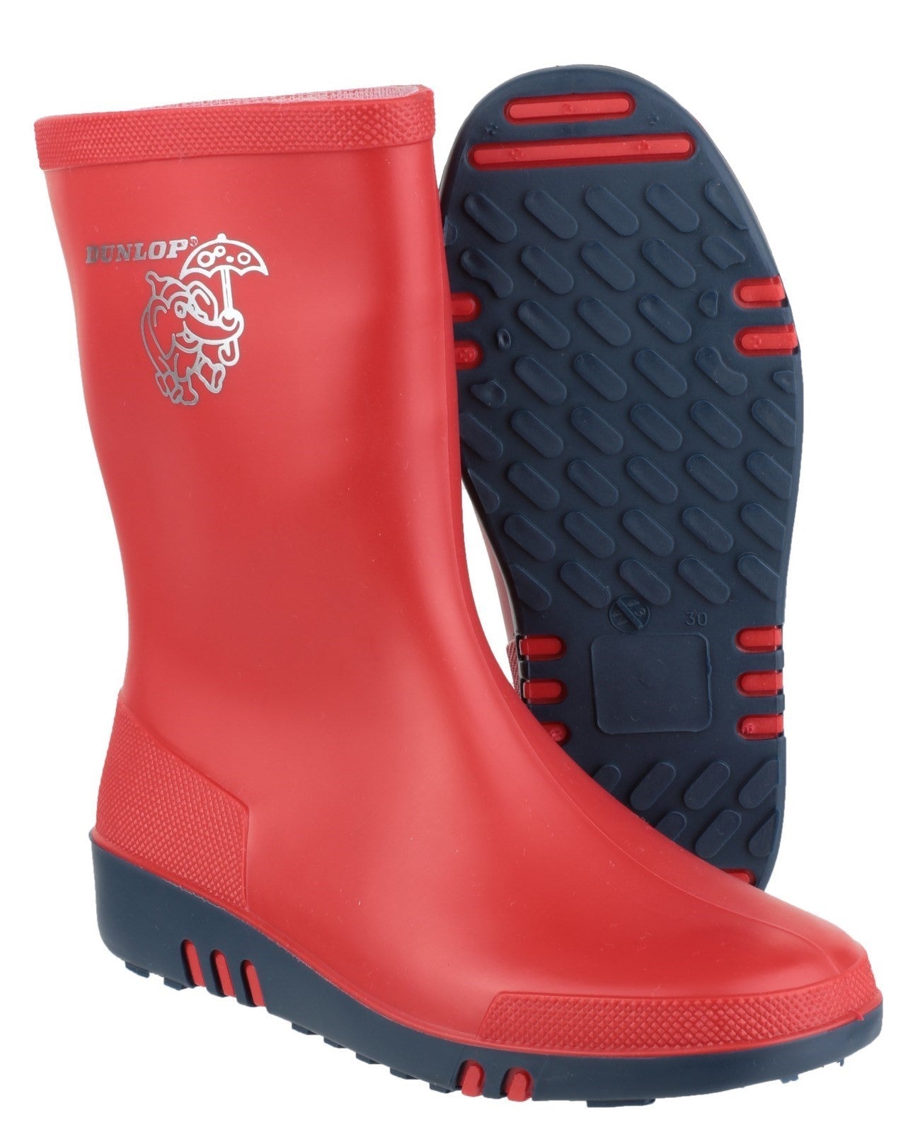 Dunlop Mini Elephant Kids Waterproof Wellington Boots Dunlop