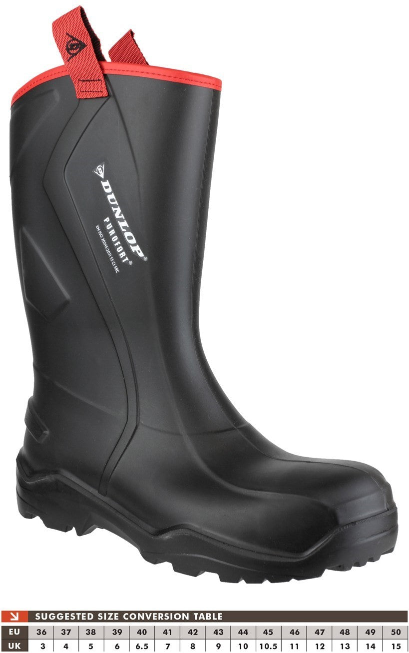 Dunlop Purofort+ Rugged Full Safety Wellington Boots Dunlop