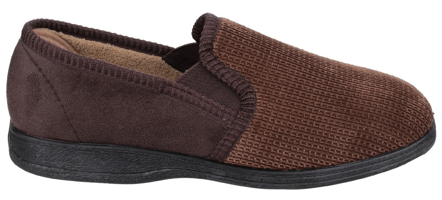 Fleet & Foster Tim Twin Gusset Classic Mens Slippers Mirak