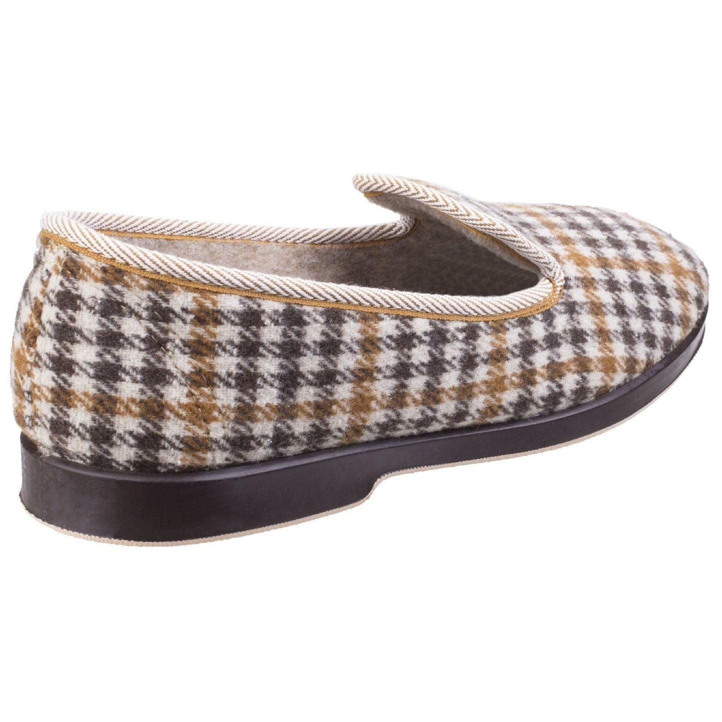 GBS Everett Mens British Tartan Check Print Slippers GBS