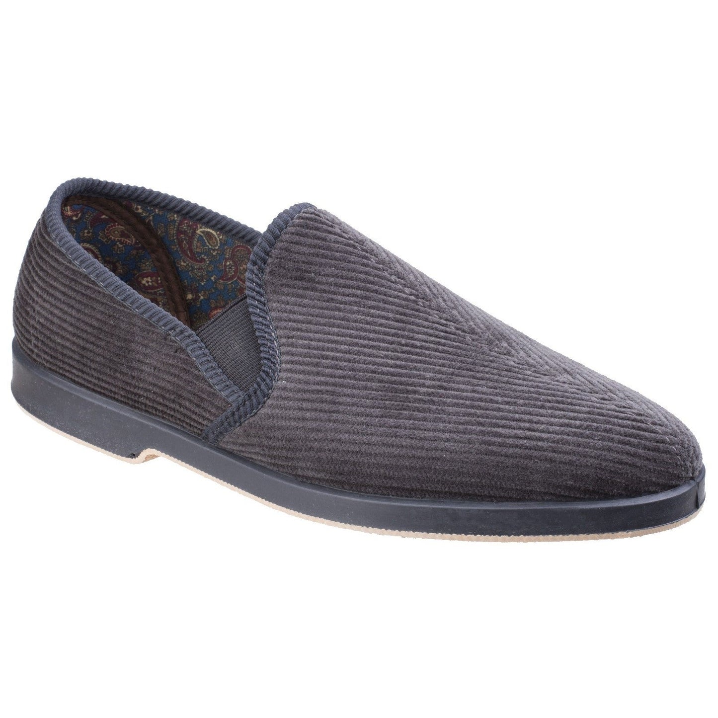 GBS Exeter Mens Traditional Twin Gusset Slippers GBS