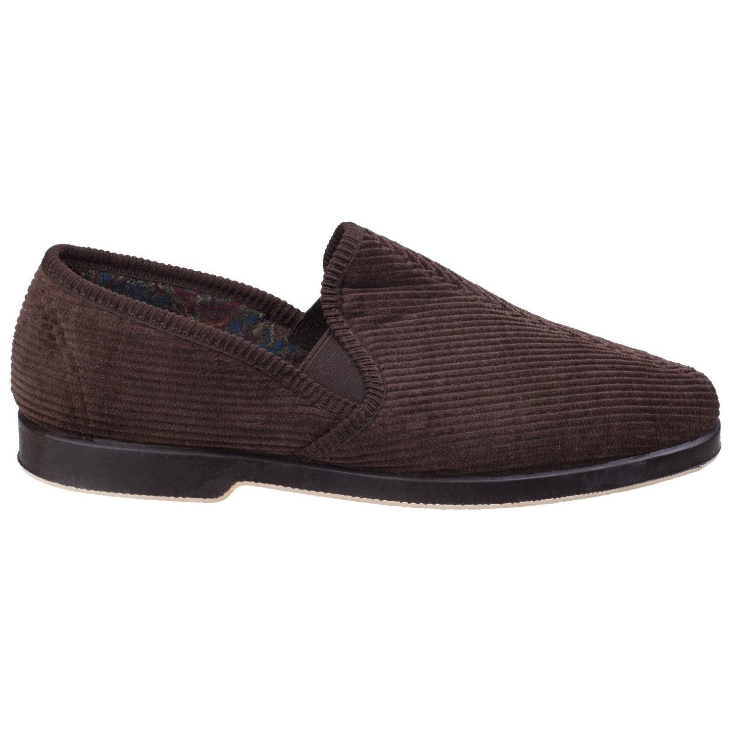 GBS Exeter Mens Traditional Twin Gusset Slippers GBS