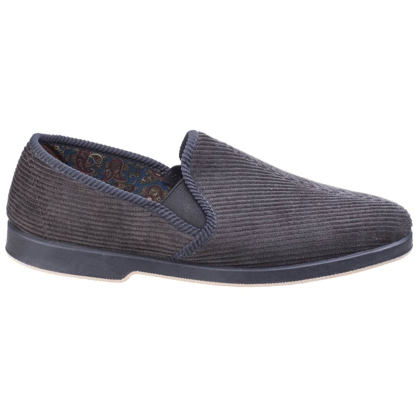GBS Exeter Mens Traditional Twin Gusset Slippers GBS