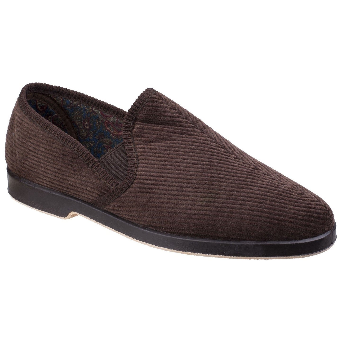 GBS Exeter Mens Traditional Twin Gusset Slippers GBS