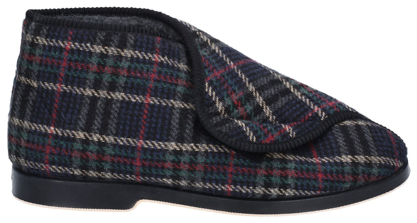 GBS William Mens Touch Fastening Bootie Slippers GBS