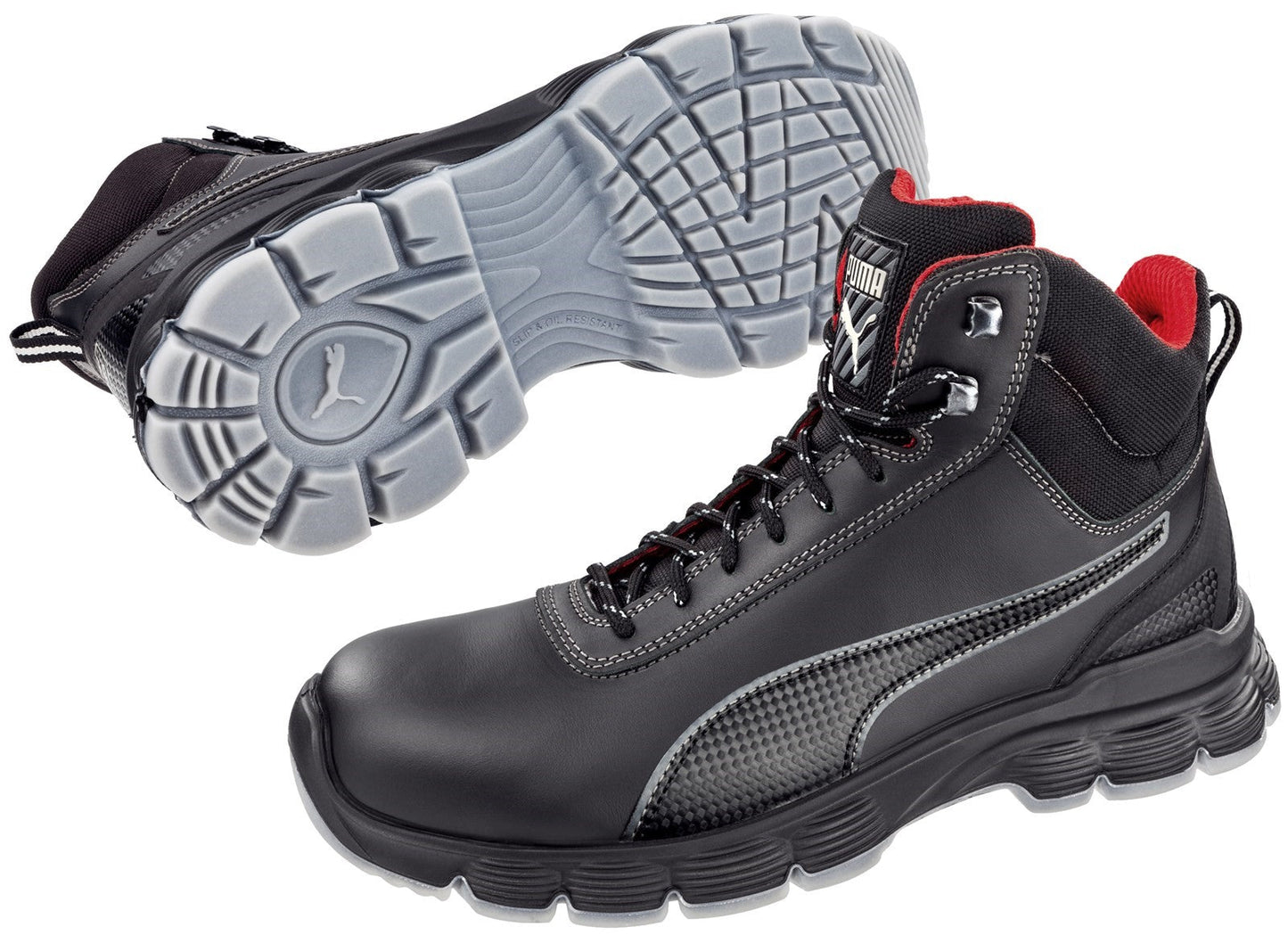 Puma Condor Mid S3 Steel Toe Cap Mens Black Safety Boots Puma Safety