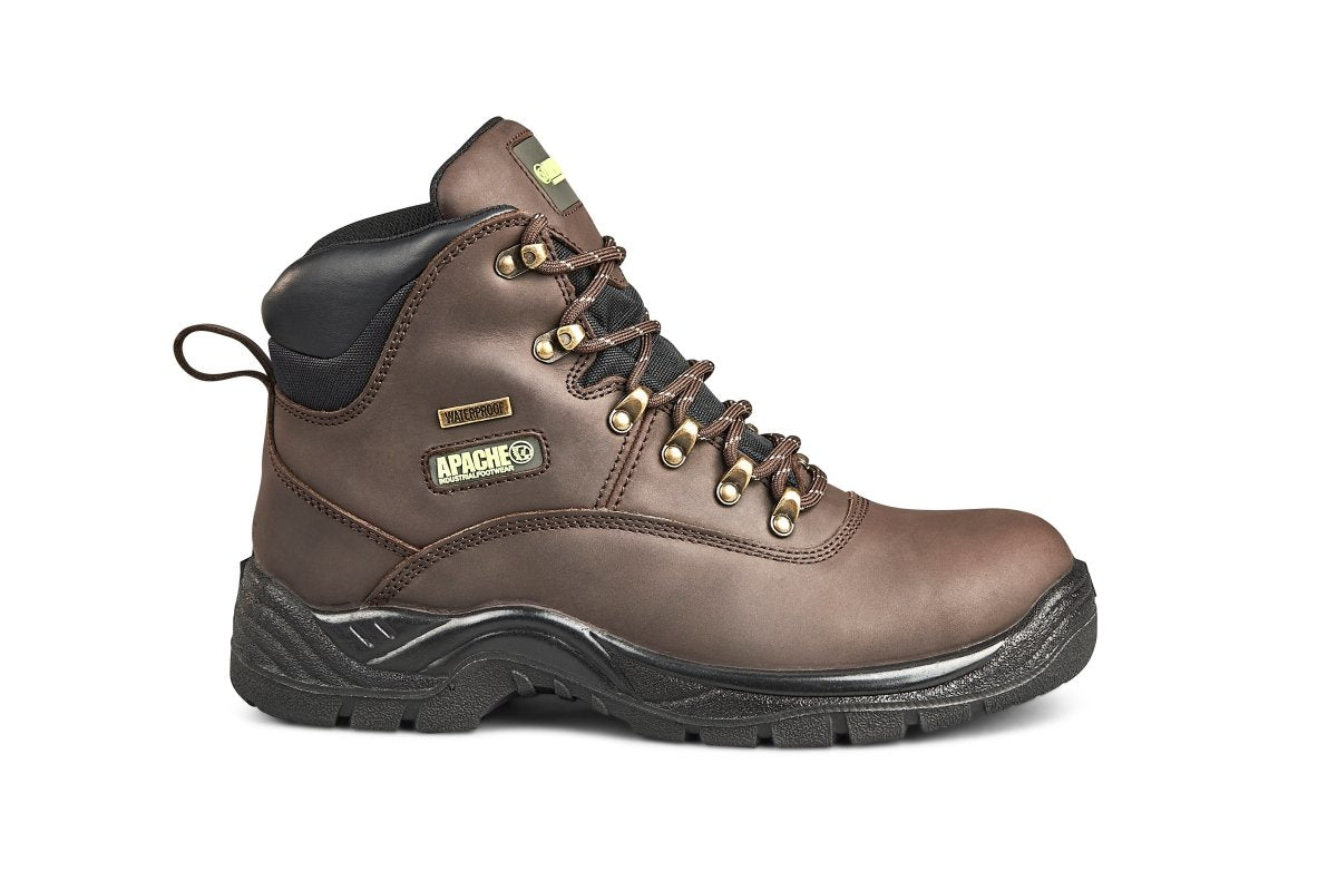 Apache SS813SM Mens Waterproof Steel Toe Safety Hiker Boots Apache