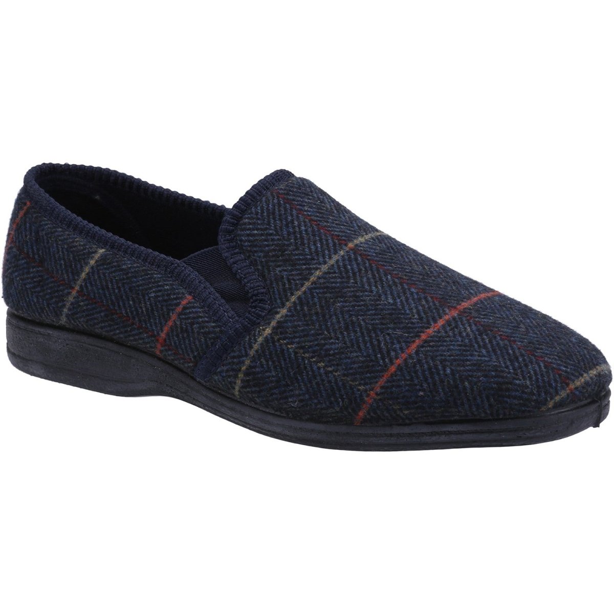 Fleet & Foster Mitchell Chequered Mens Classic Slippers Fleet & Foster