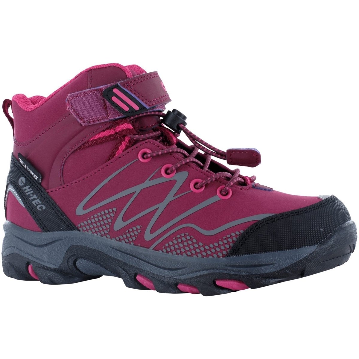 Hi-Tec Blackout Mid-Cut Kids Vegan-Friendly Waterproof Boots Hi-Tec