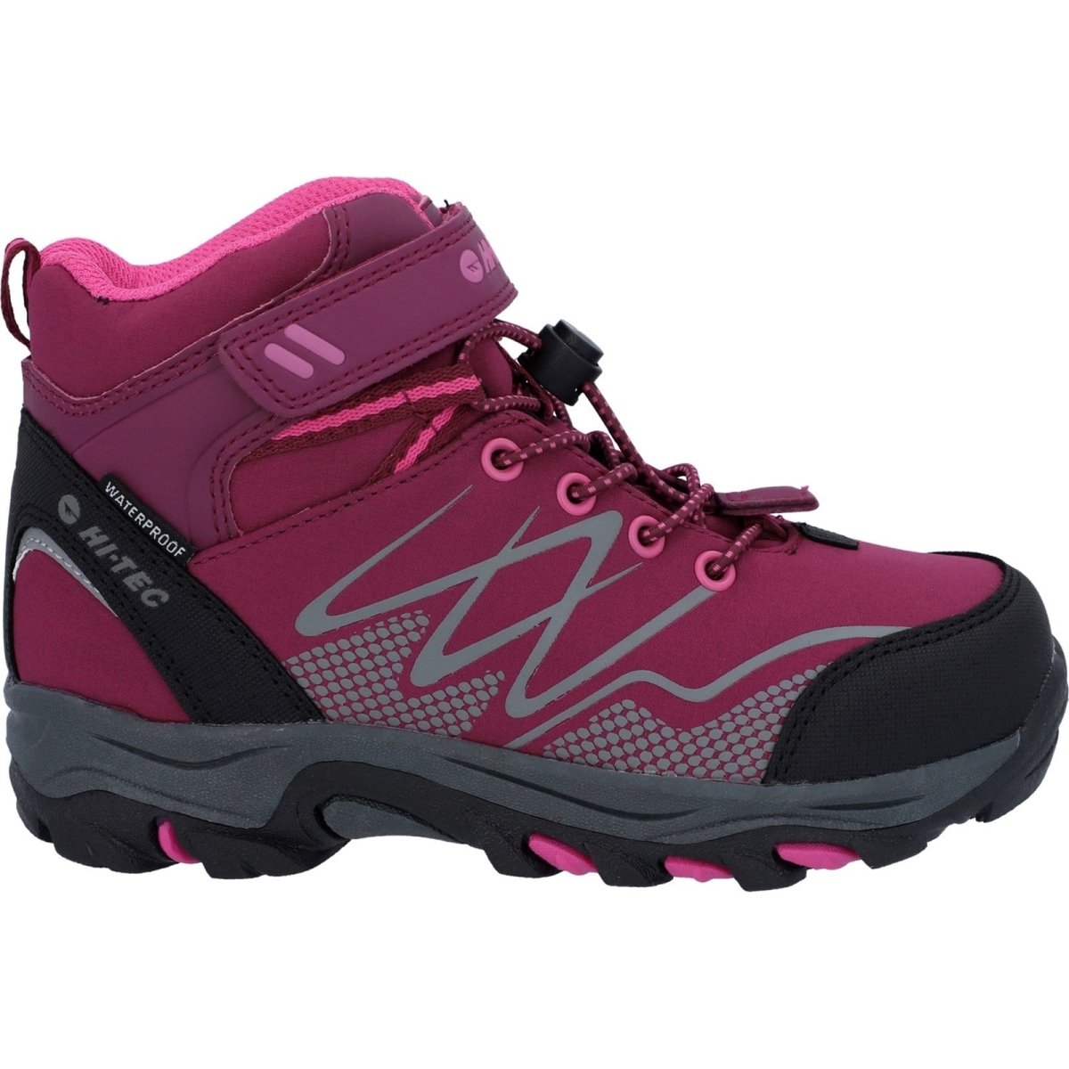 Hi-Tec Blackout Mid-Cut Kids Vegan-Friendly Waterproof Boots Hi-Tec