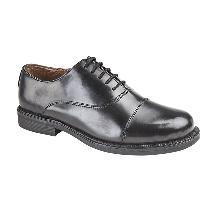 Scimitar M620A Black Leather Capped Oxford Cadet Shoes Scimitar
