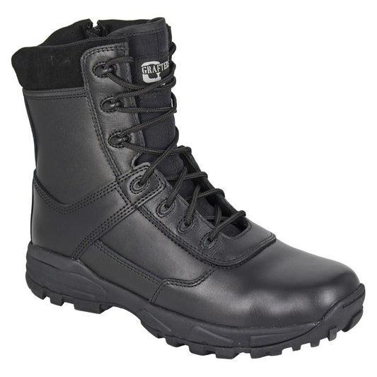 Grafters M135A Tiger Mens Black 8" Side Zip Military Police Uniform Combat Boots