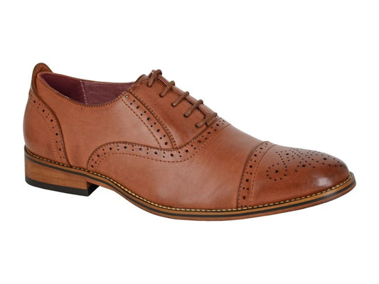 GOOR M516BY Mens Capped Lace Oxford Brogue Shoe
