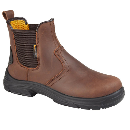 Men’s Wide Fit Safety Dealer Boots – Steel Toe, Water-Repellent and Built for Comfort