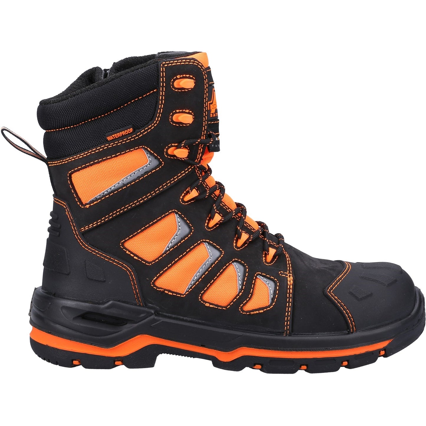 Mens Waterproof Safety Boots Amblers AS972C Beacon Hi Leg Hi Viz Work Boot