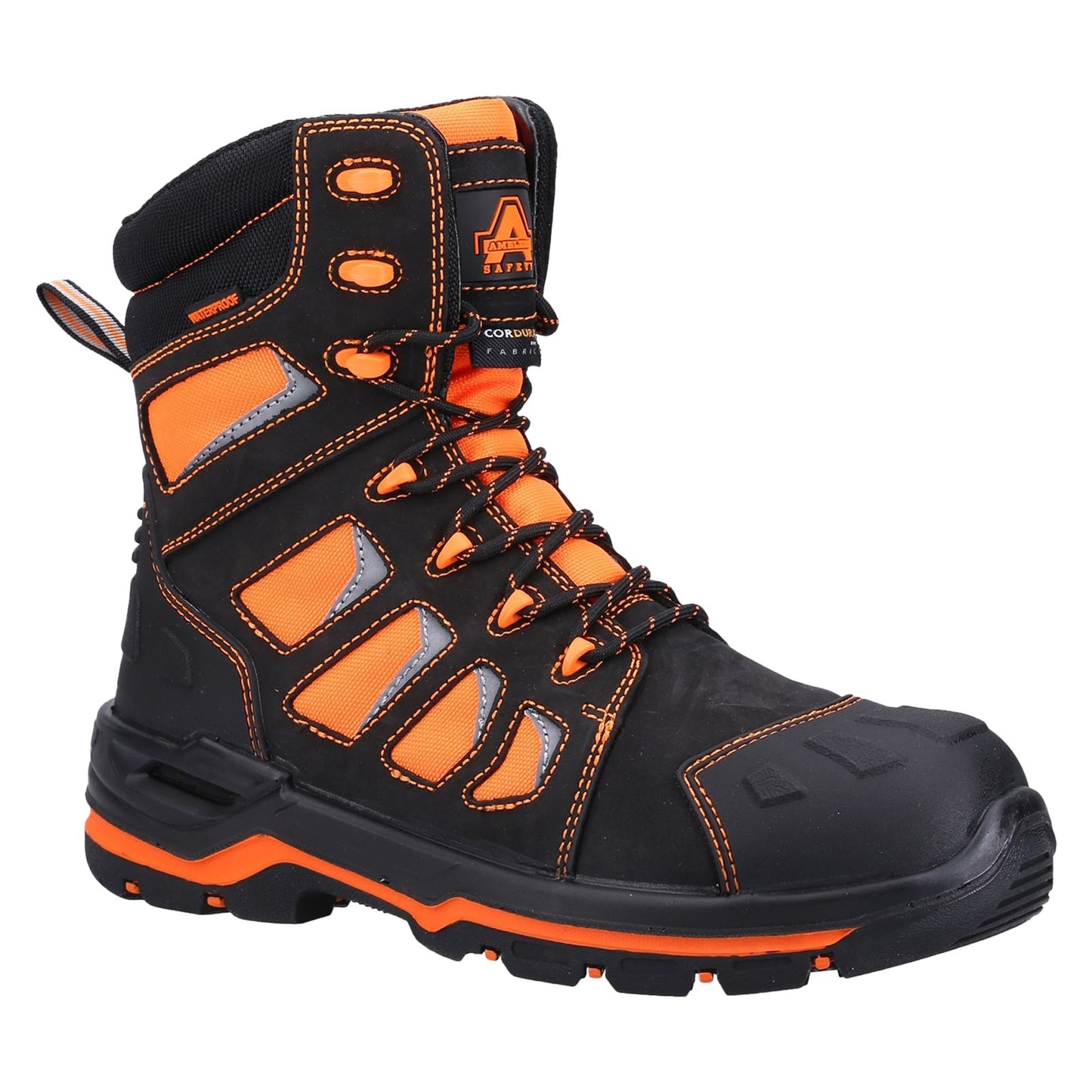 Mens Waterproof Safety Boots Amblers AS972C Beacon Hi Leg Hi Viz Work Boot