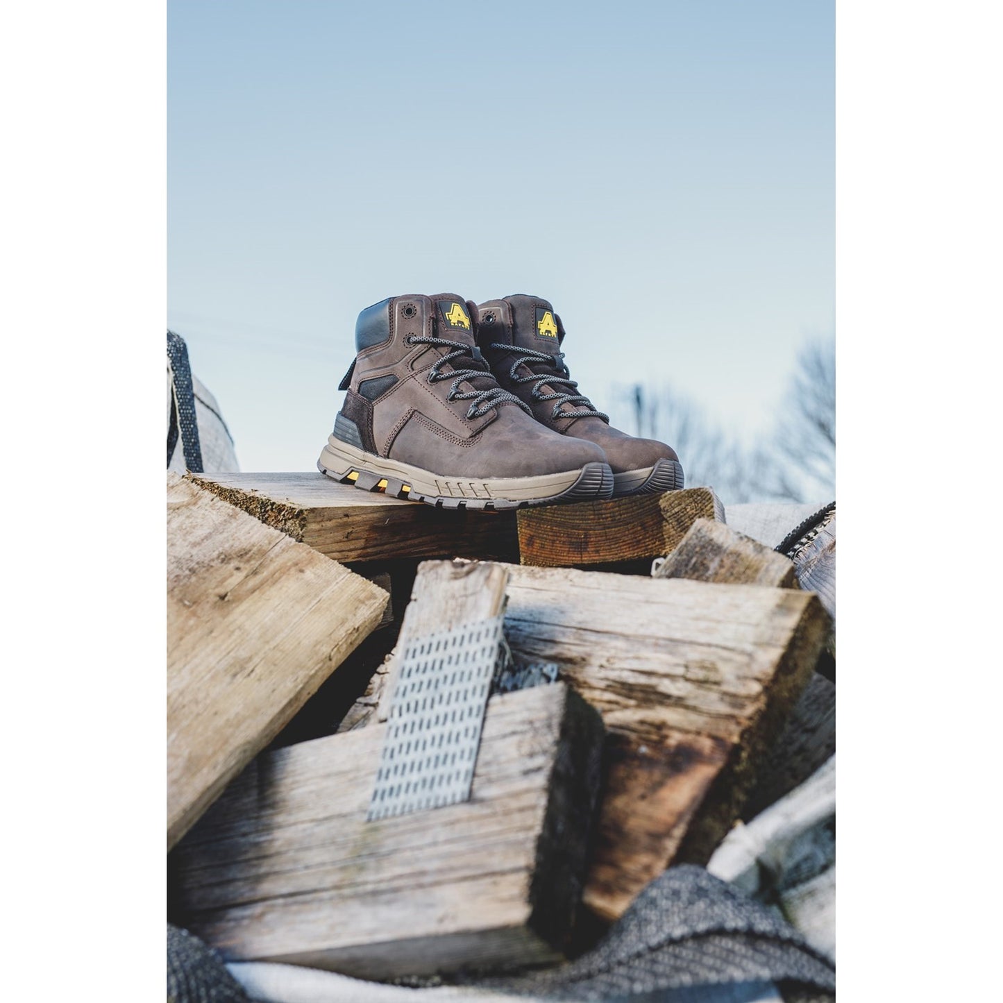 Mens Safety Boots Amblers AS261 Water Resistant Leather Work Boot