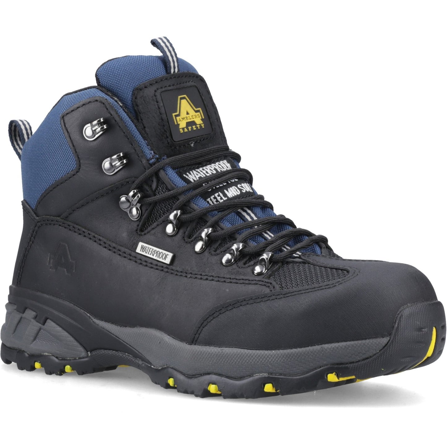 Mens Waterproof Safety Boots Amblers FS161 Steel Midsole Work Boot