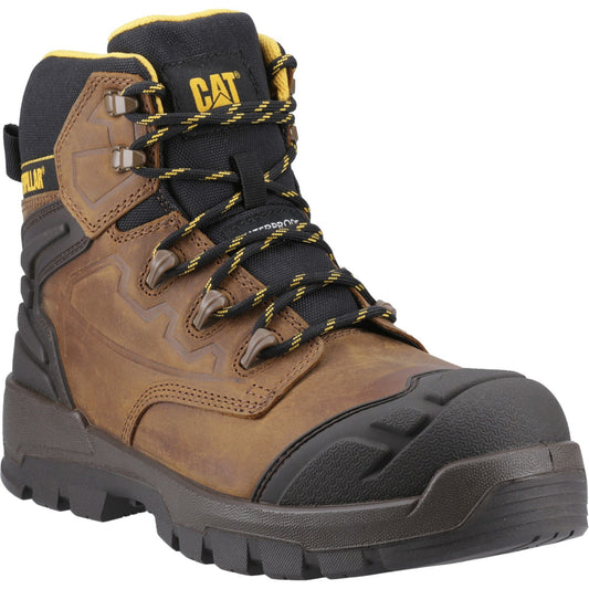 Caterpillar STRIVER XL 6" Mens Safety Boots Steel Toe Padded Dark Beige Hikers