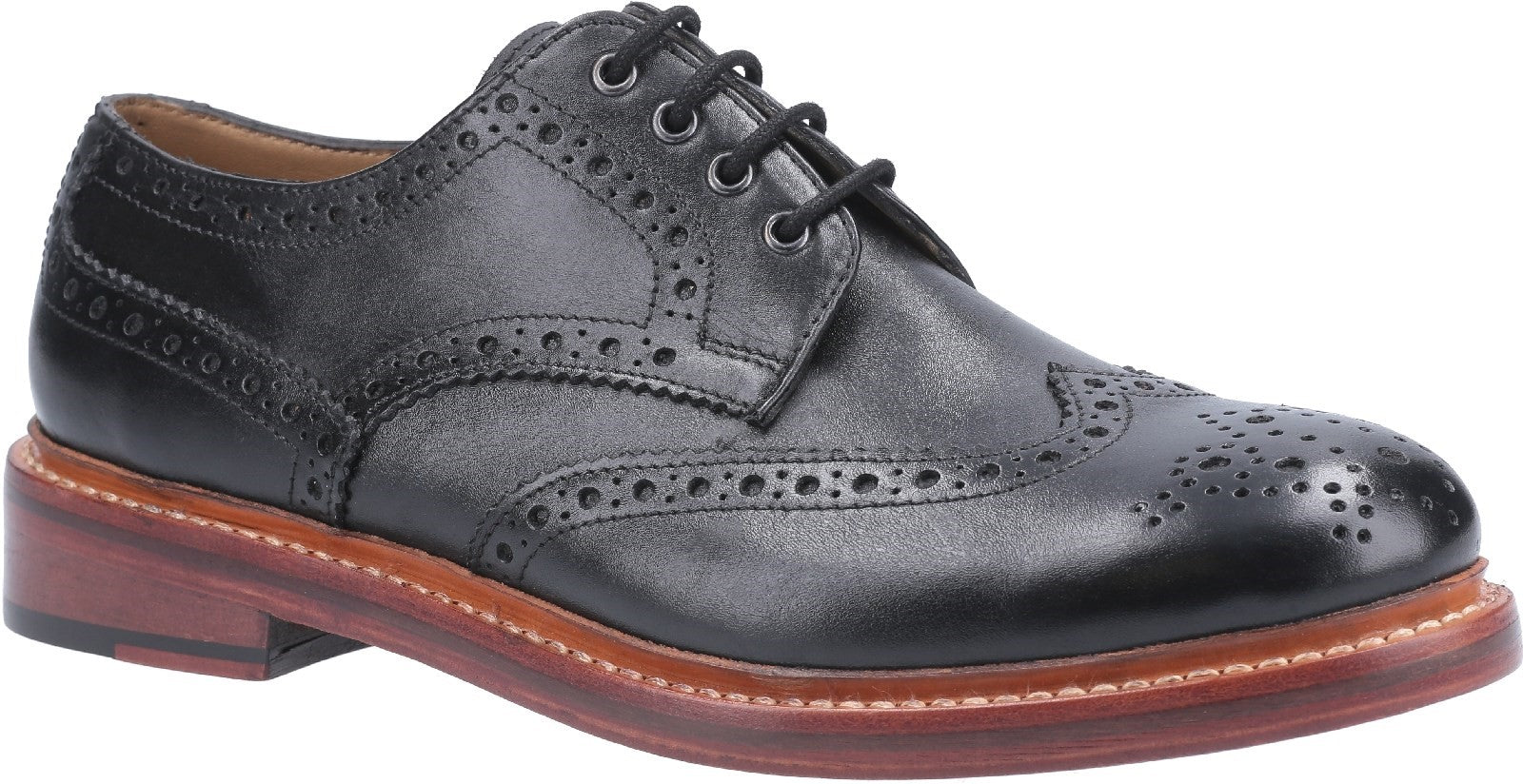 Cotswold Quenington Leather Mens Brogue Shoes Cotswold