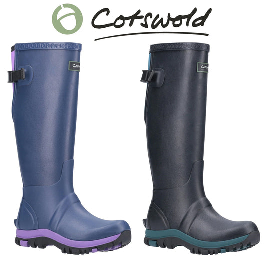 Women Cotswold Realm Ladies Adjustable Comfort Wellies Wellington Boots Size 3-8 Cotswold