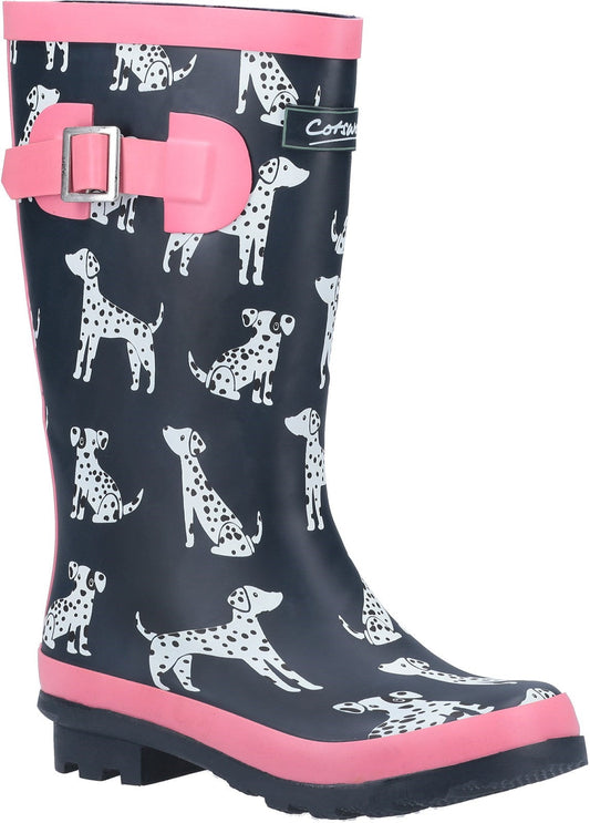 Cotswold Spot Girls Junior Wellington Boots Cotswold