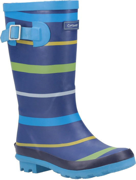 Cotswold Stripe Kids Wellington Boots Cotswold