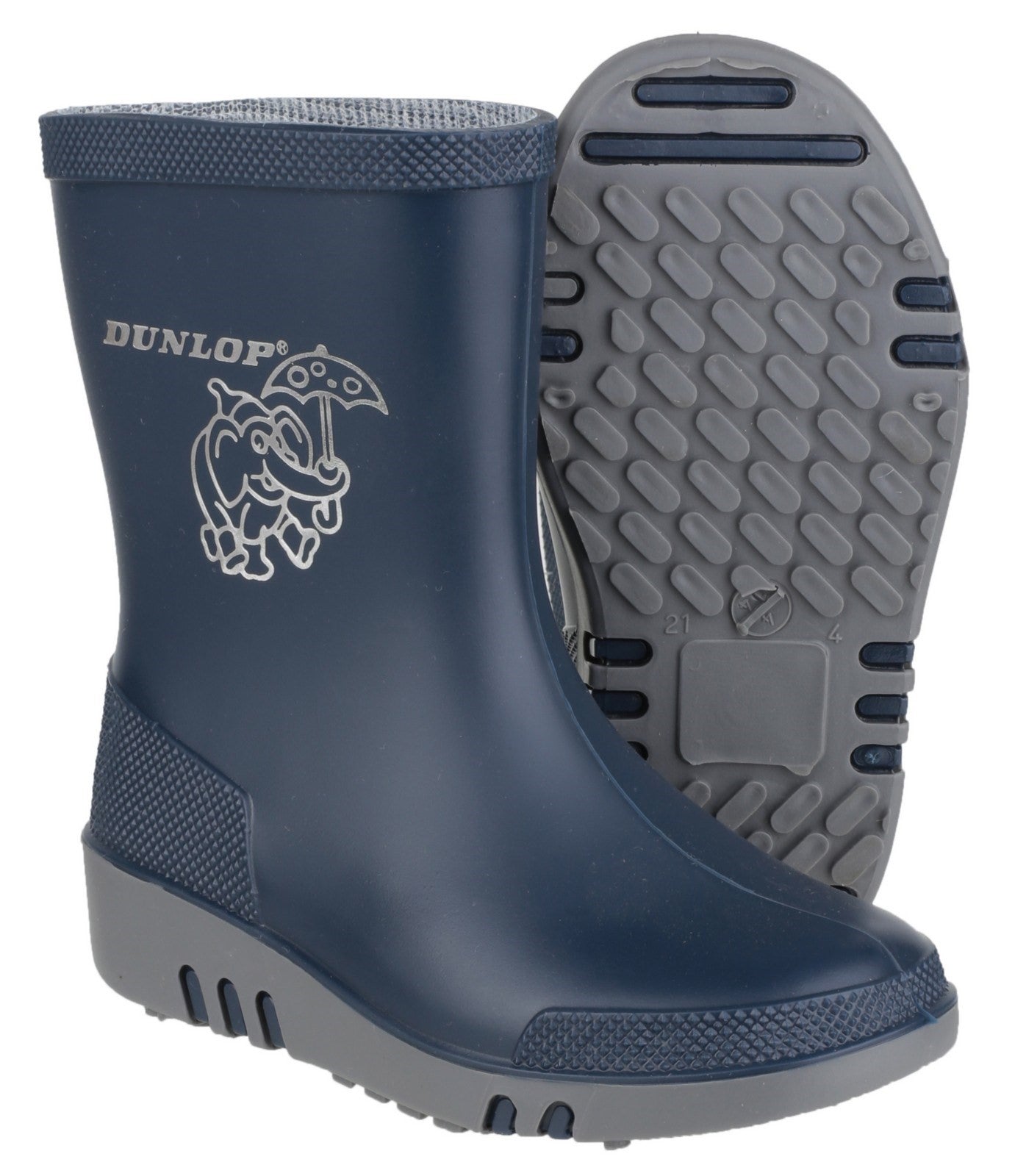 Dunlop Mini Elephant Kids Waterproof Wellington Boots Dunlop