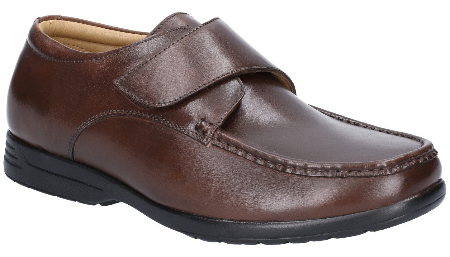 Fleet & Foster Fred Dual Fit Moccasin Touch Fastening Mens Shoes UK 13-15 Fleet & Foster